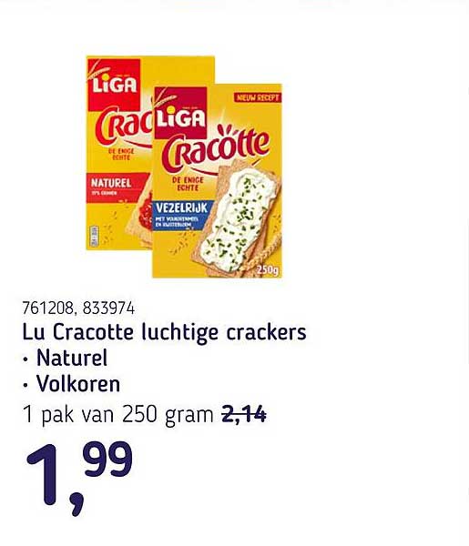 Lu Cracotte luchtige crackers • Naturel • Volkoren