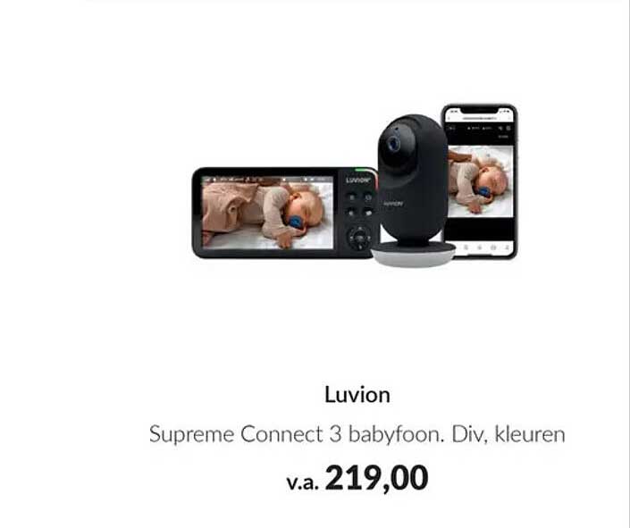 Luvion Supreme Connect 3 babyfoon. Div. kleuren