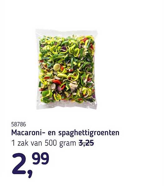 Macaroni- en spaghettigroenten