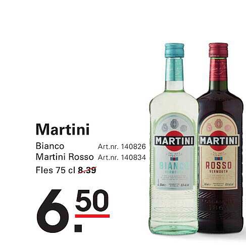 Martini Bianco / Martini Rosso Fles 75 cl