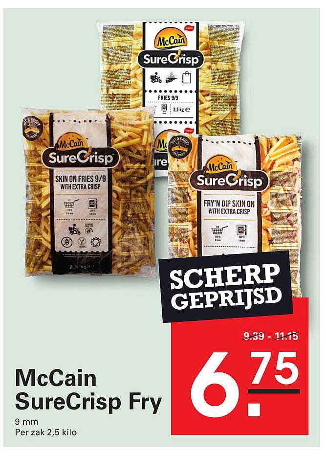 McCain SureCrisp Fry 9 mm Scherp geprijsd