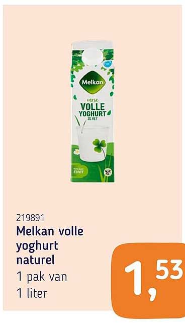 Melkan volle yoghurt naturel