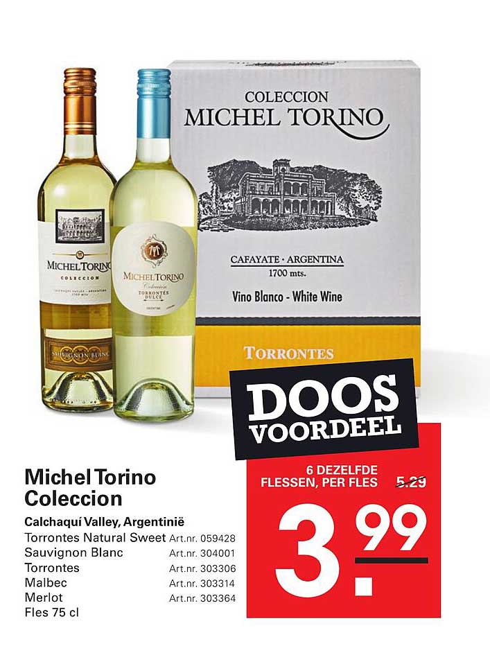 Michel Torino Coleccion Doos Voordeel 6 dezelfde flessen, per fles