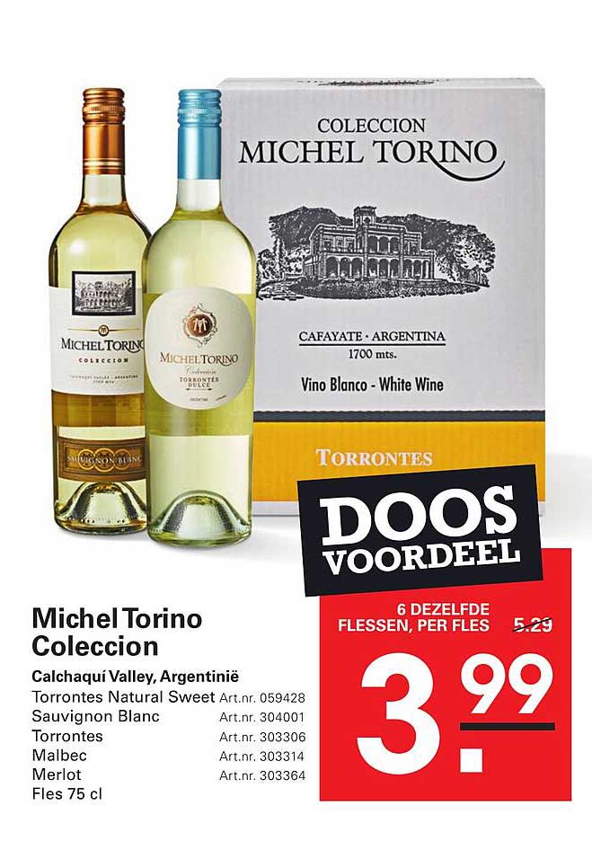 Michel Torino Coleccion Doosvoordeel 6 dezelfde flessen, per fles