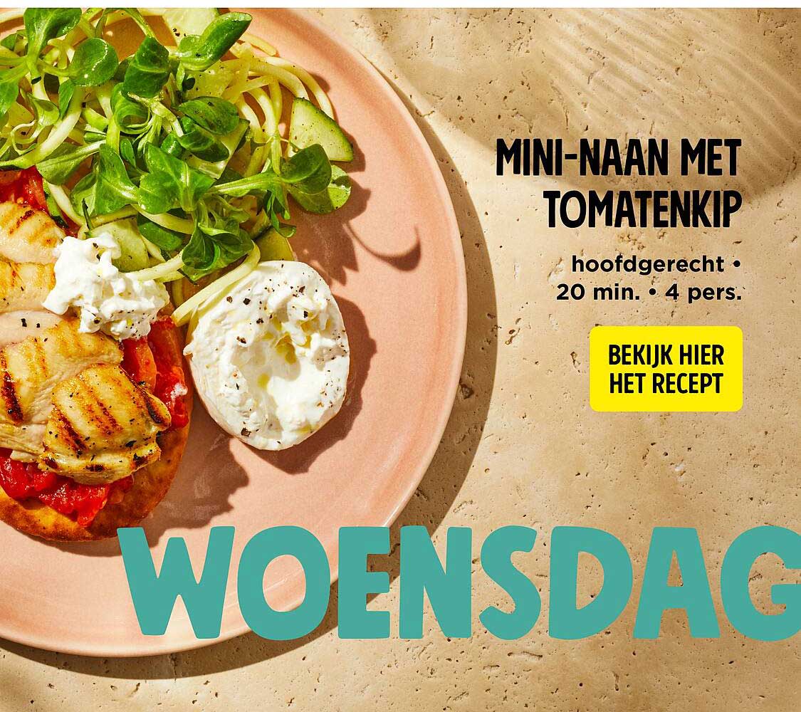 MINI-NAAN MET TOMATENKIP