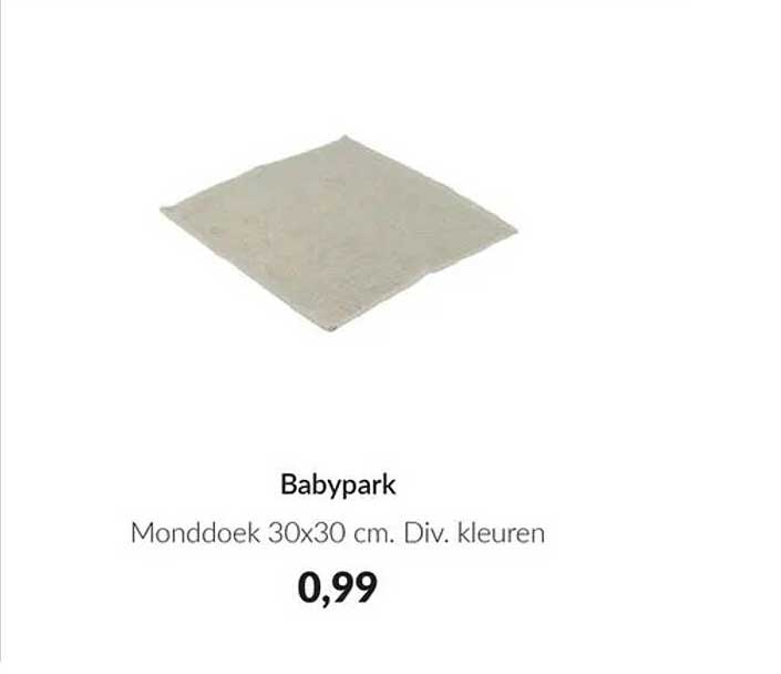 Monddoek 30x30 cm. Div. kleuren