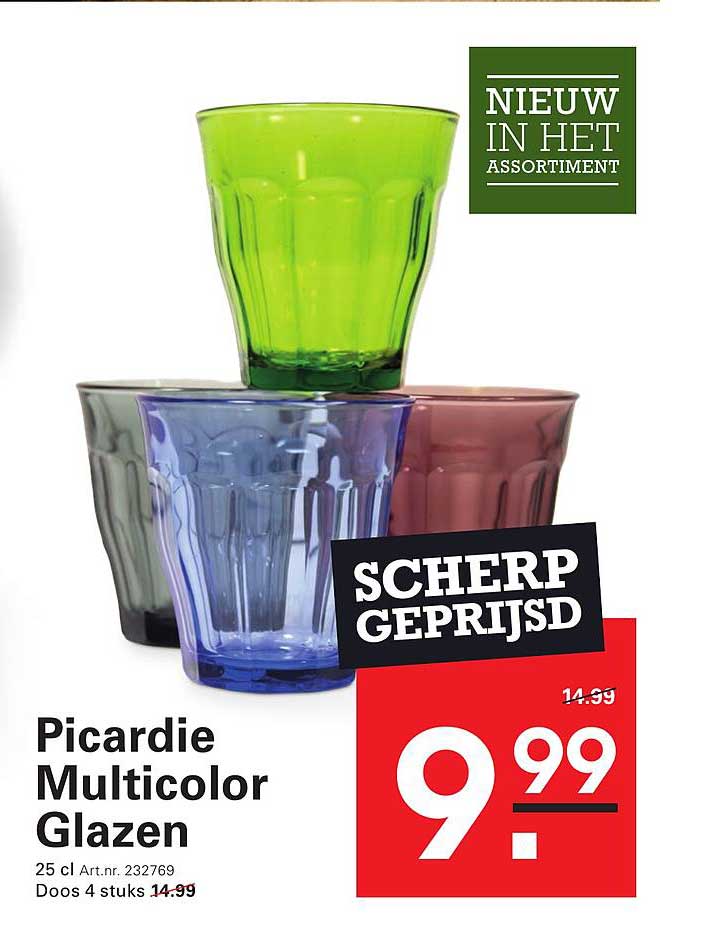 Picardie Multicolor Glazen