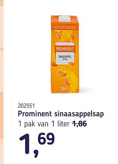 Prominent sinaasappelsap 1 pak van 1 liter