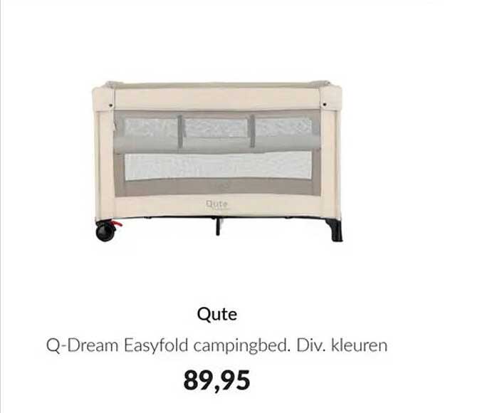 Qute Q-Dream Easyfold campingbed. Div. kleuren
