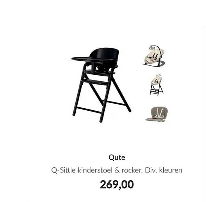 Qute Q-Sittle kinderstoel & rocker. Div. kleuren