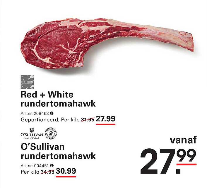 Red + White rundertomahawk