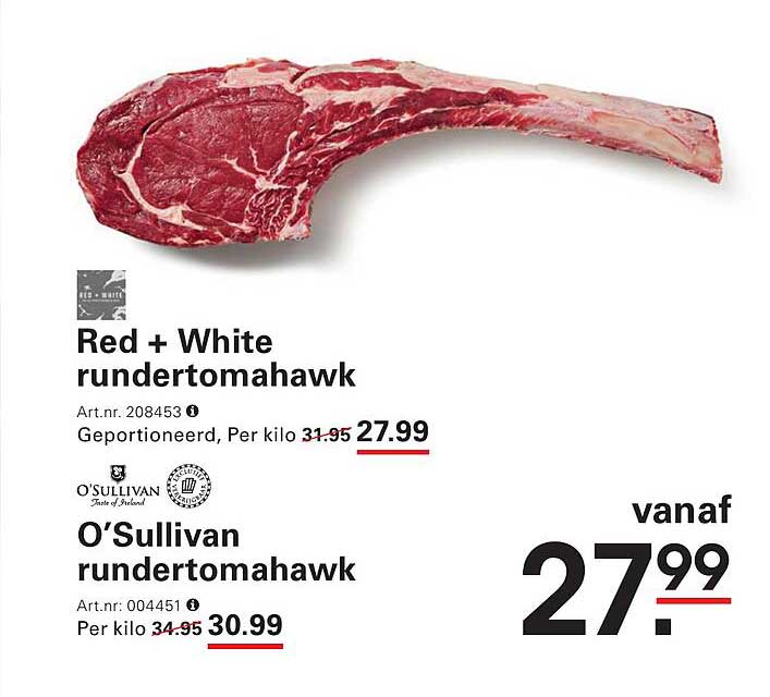 Red + White rundertomahawk