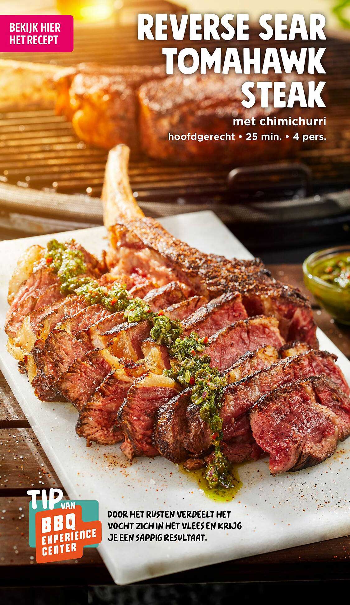 REVERSE SEAR TOMAHAWK STEAK met chimichurri