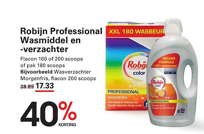 Robijn Professional Wasmiddel en -verzachter