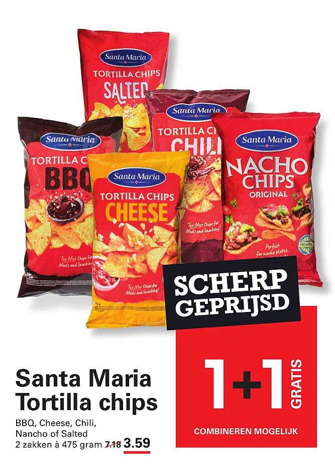 Santa Maria Tortilla chips 1+1 gratis
