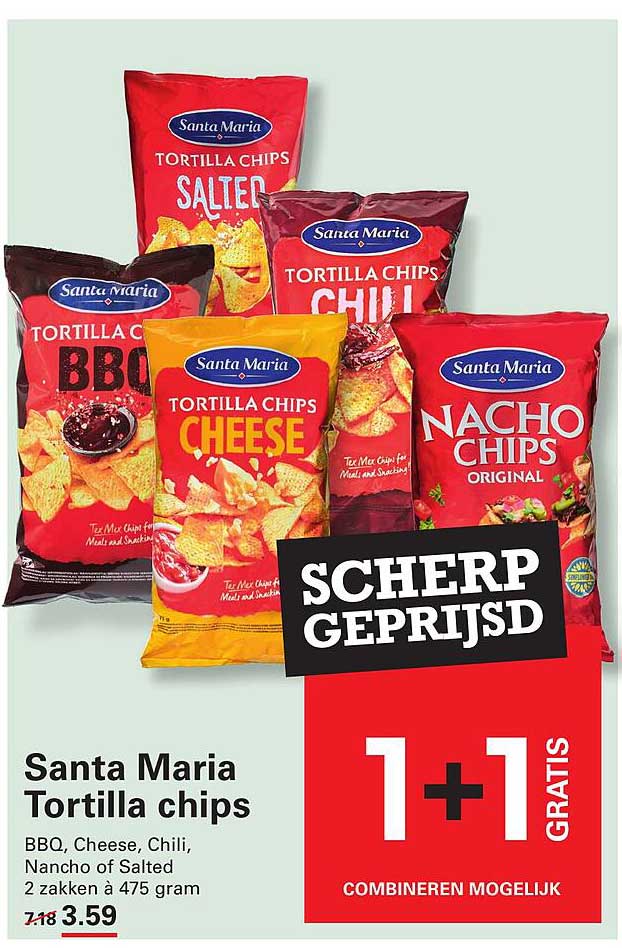 Santa Maria Tortilla chips 1+1 gratis