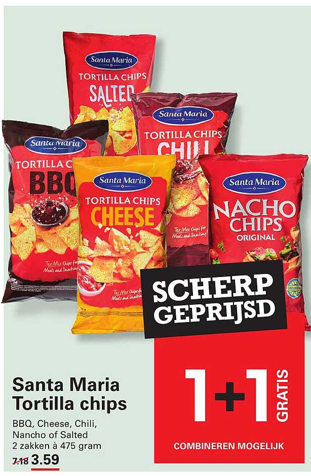 Santa Maria Tortilla chips 1+1 GRATIS