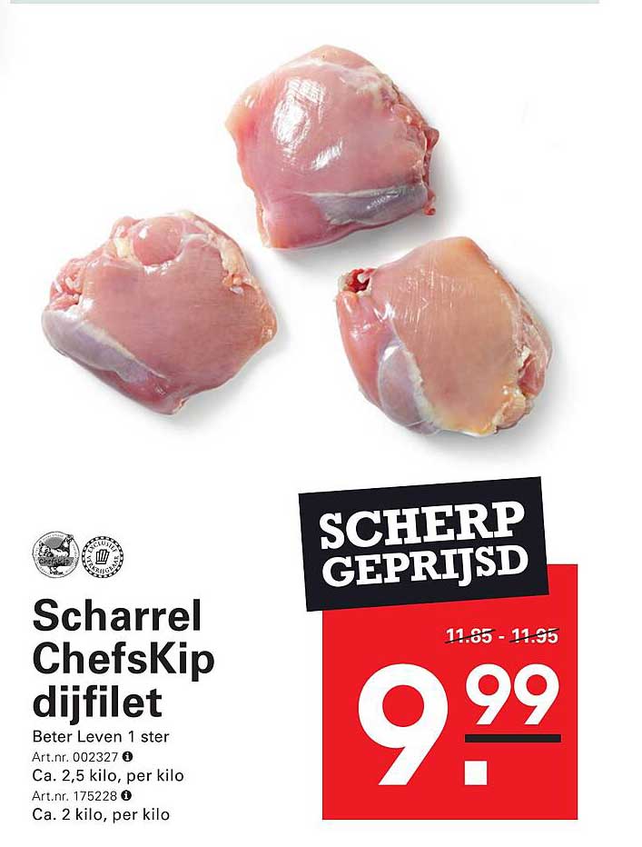 Scharrel ChefsKip dijfilet SCHERP GEPRIJSD