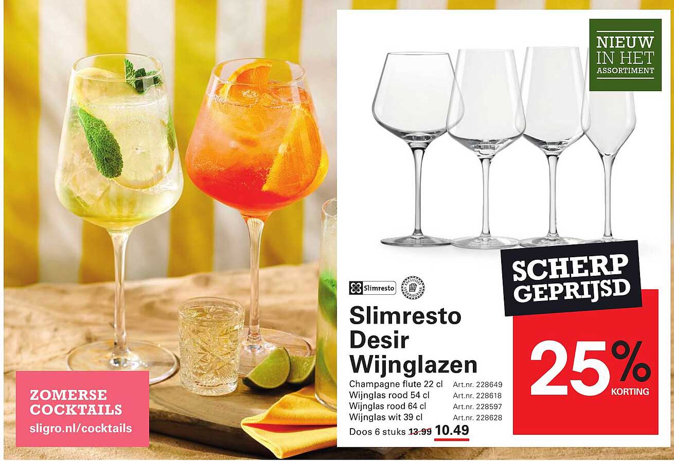 Slimresto Desir Wijnglazen 25% korting