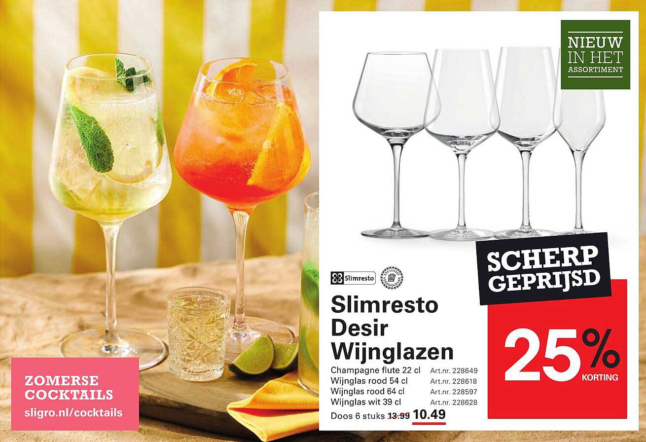 Slimresto Desir Wijnglazen 25% korting