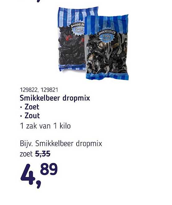 Smikkelbeer dropmix • Zoet • Zout