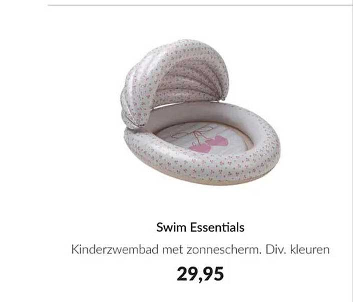 Swim Essentials Kinderzwembad met zonnescherm. Div. kleuren