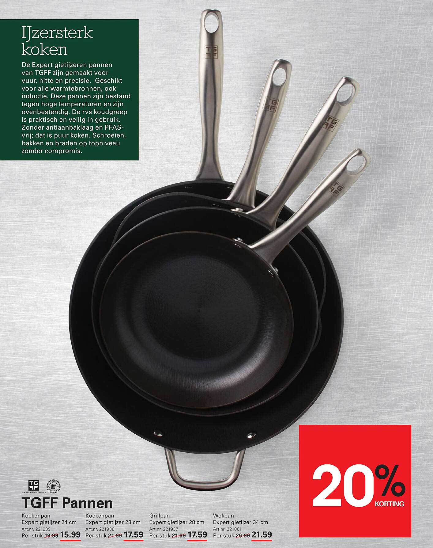 TGFF Pannen 20% korting