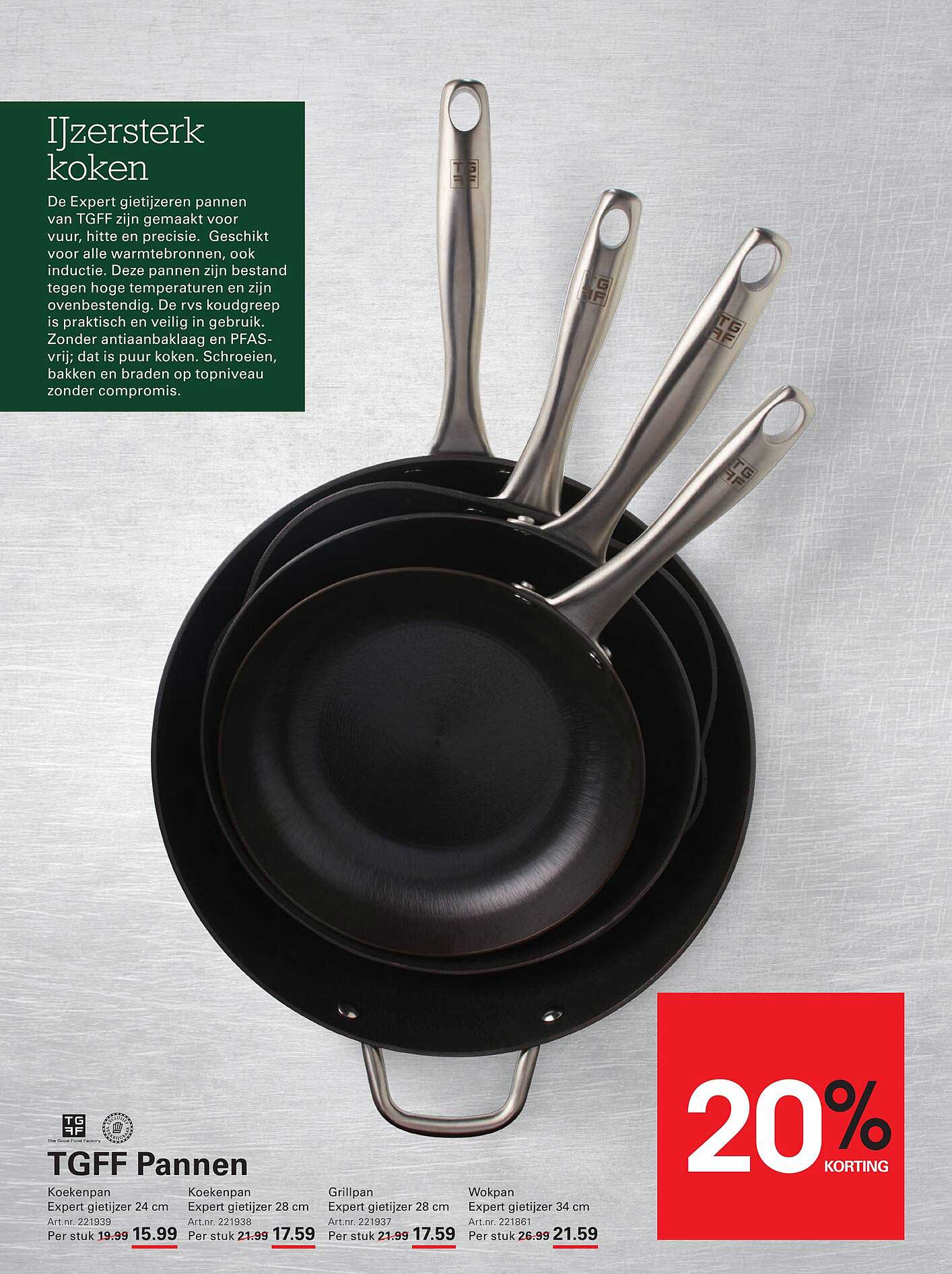 TGFF Pannen 20% korting