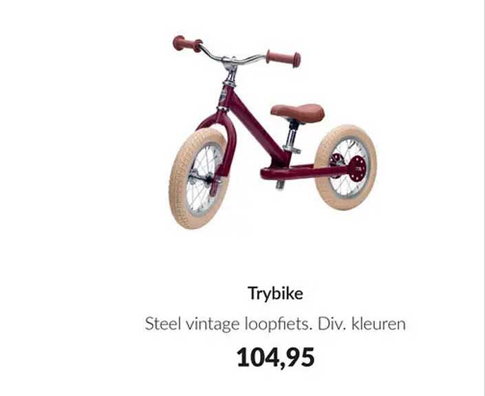 Trybike Steel vintage loopfiets. Div. kleuren