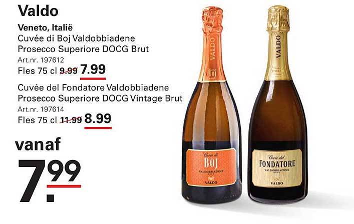 Valdo Veneto, Italië Cuvée di Boj Valdobbiadene Prosecco Superiore DOCG Brut