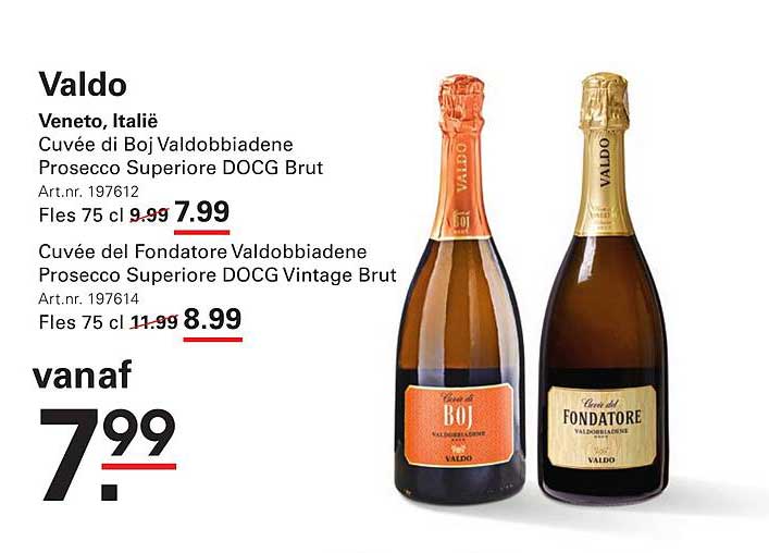 Valdo Veneto, Italië Cuvée di Boj Valdobbiadene Prosecco Superiore DOCG Brut