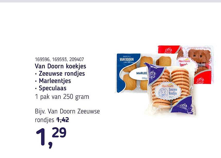Van Doorn koekjes • Zeeuwse rondjes • Marleentjes • Speculaas