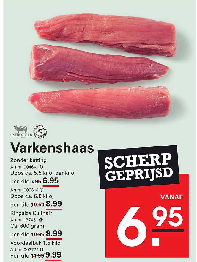Varkenshaas SCHERP GEPRIJSD