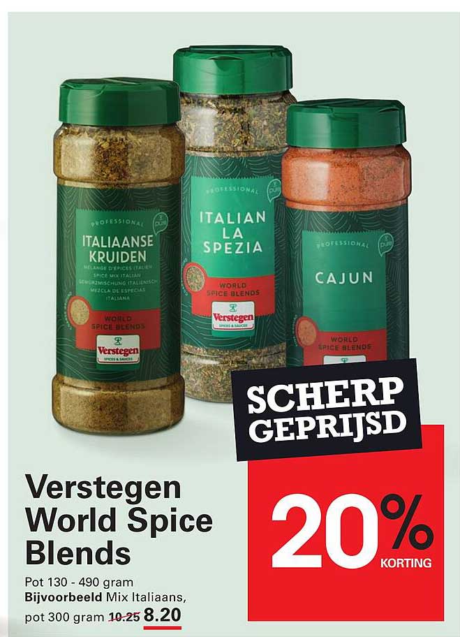 Verstegen World Spice Blends 20% korting