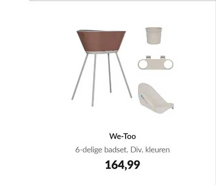 We-Too 6-delige badset. Div. kleuren