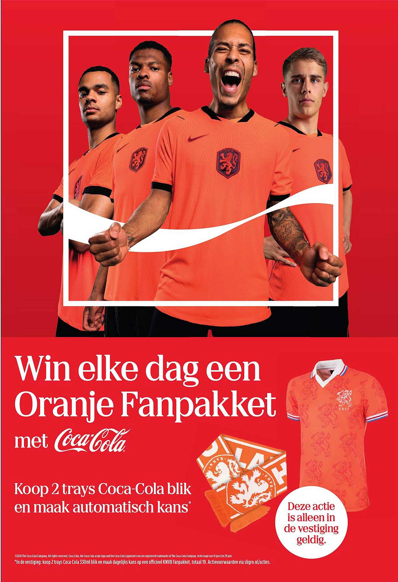 Win elke dag een Oranje Fampakket met Coca-Cola