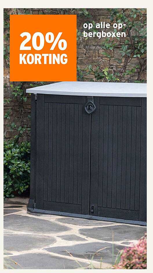 20% KORTING op alle opbergboxen