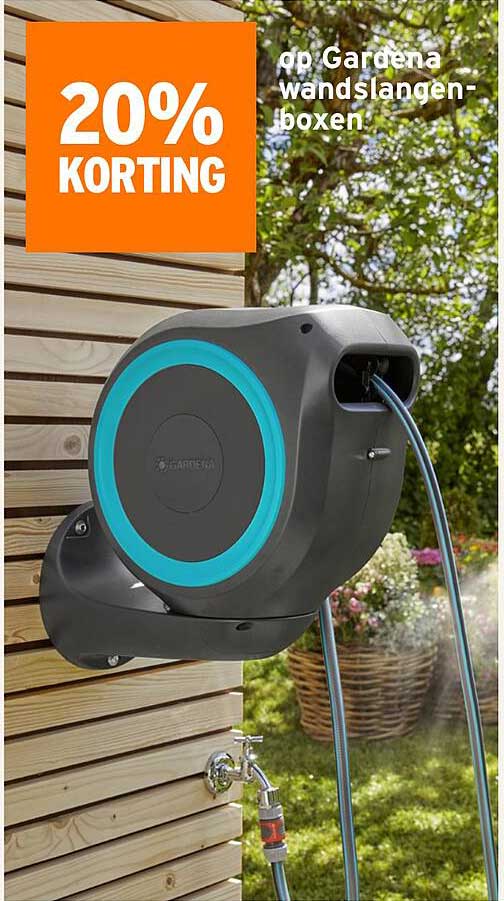 20% KORTING op Gardena wandslangen-boxen