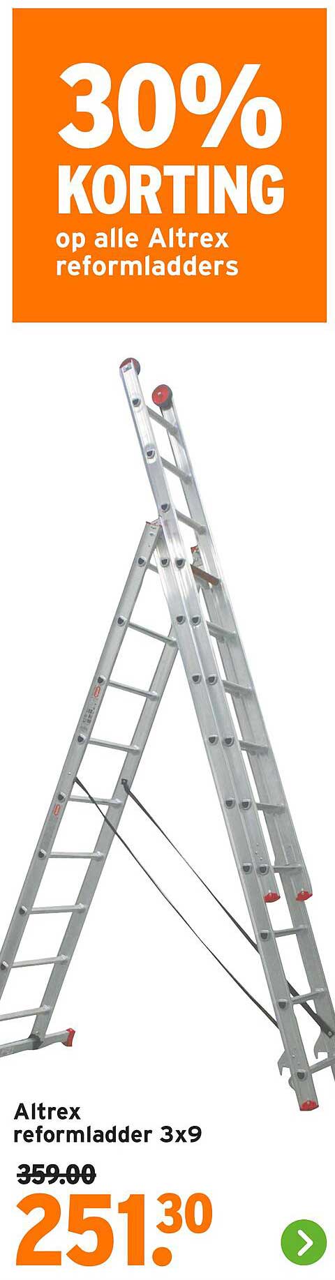 30% KORTING op alle Altrex reformladders