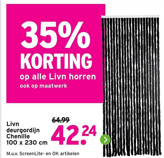 35% KORTING op alle Livn horren ook op maatwerk