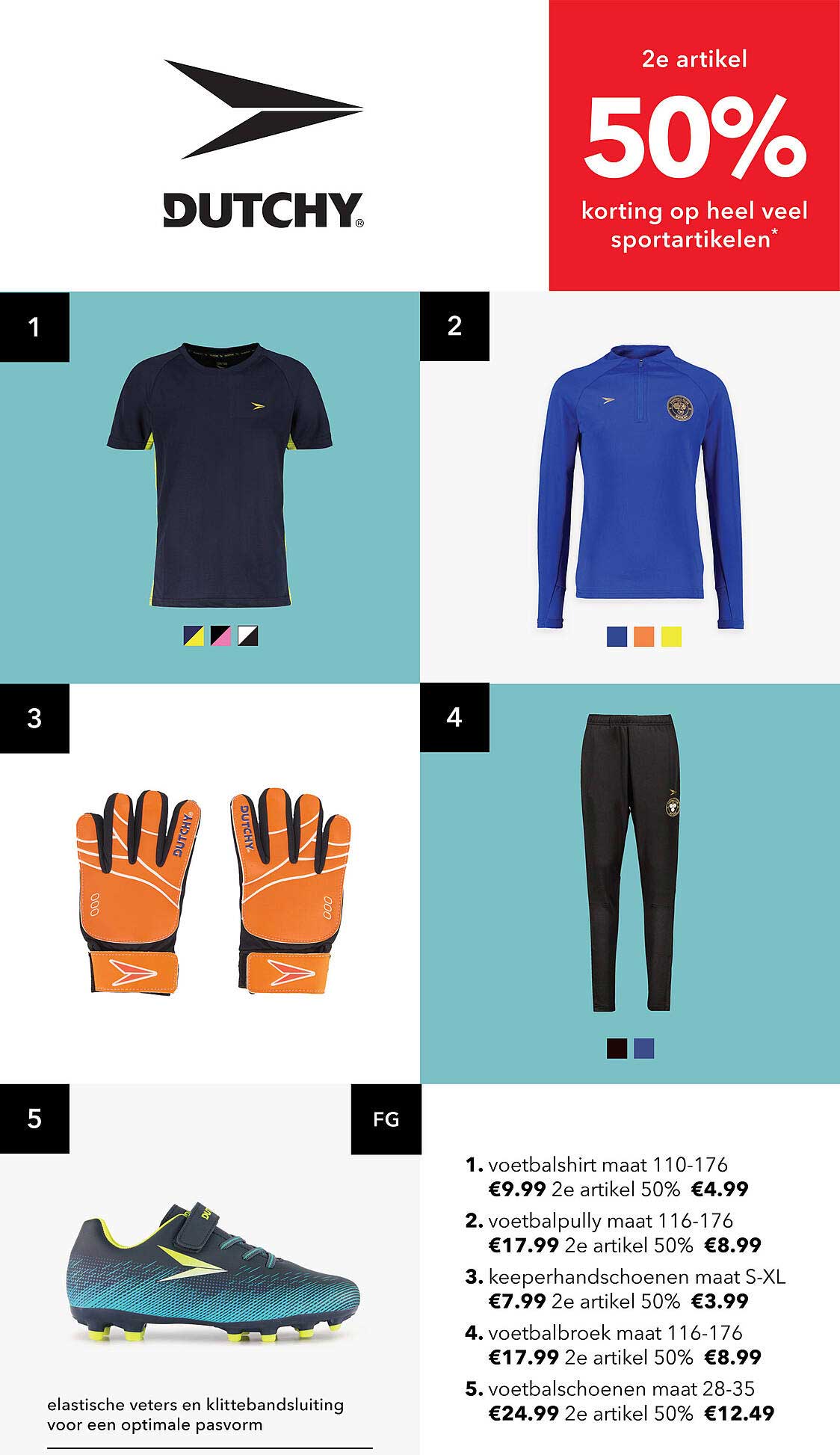 50% korting op heel veel sportartikelen*