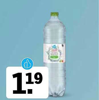Aanbieding van 1,19 voor een fles water