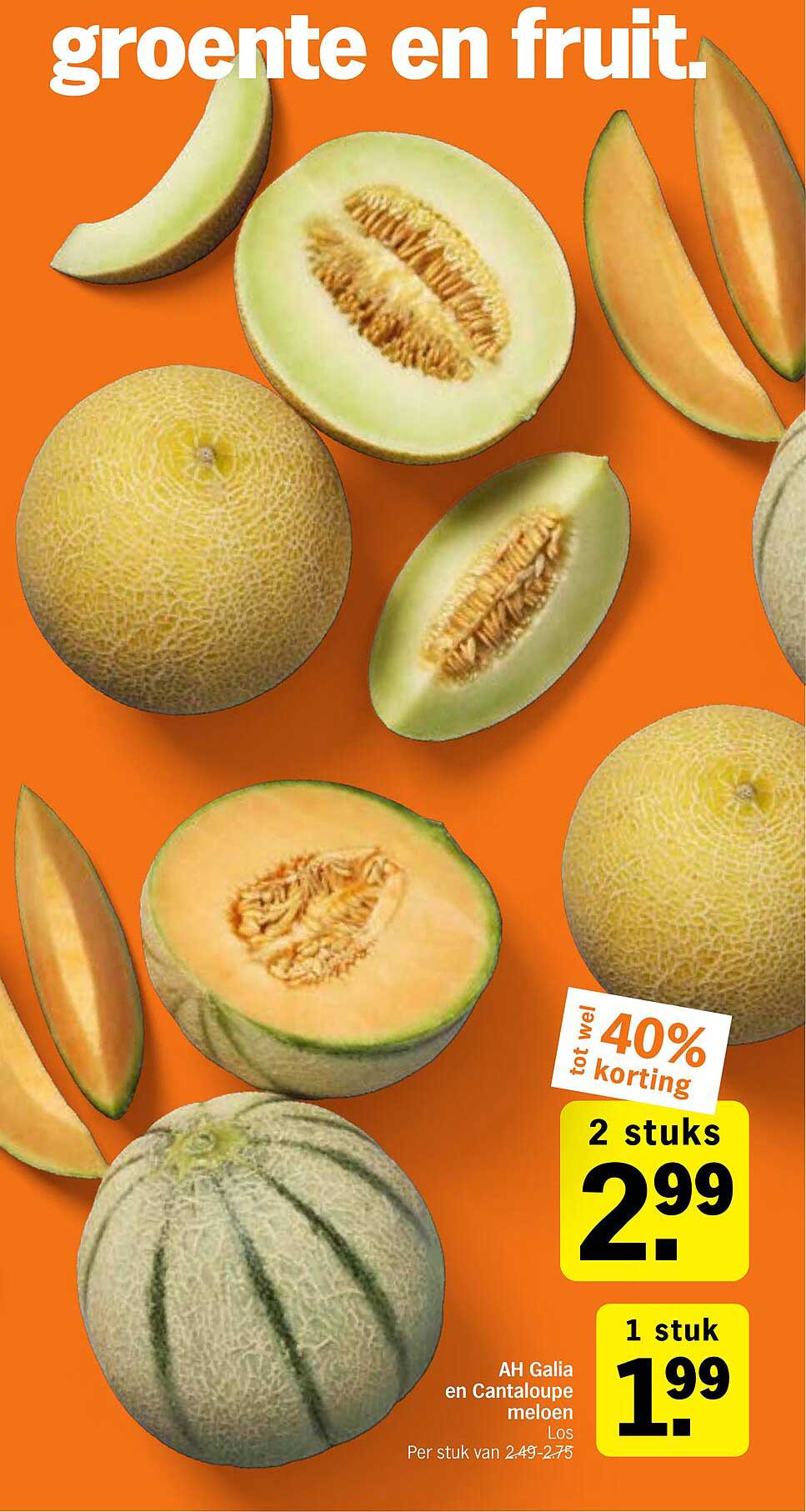 AH Galia en Cantaloupe meloen