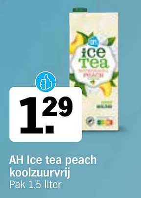 AH Ice tea peach koolzuurvrij Pak 1.5 liter