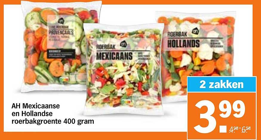 AH Mexicaanse en Hollandse roerbakgroente 400 gram