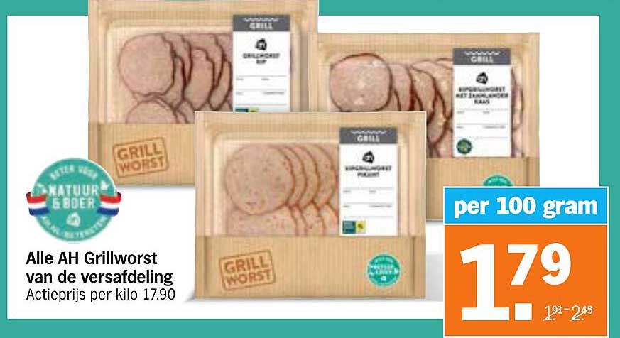 Alle AH Grillworst van de versafdeling