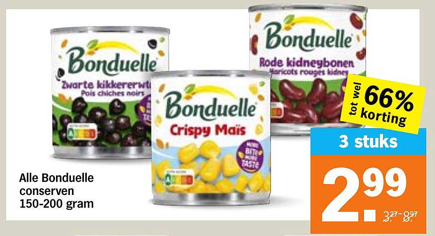 Alle Bonduelle conserven 150-200 gram