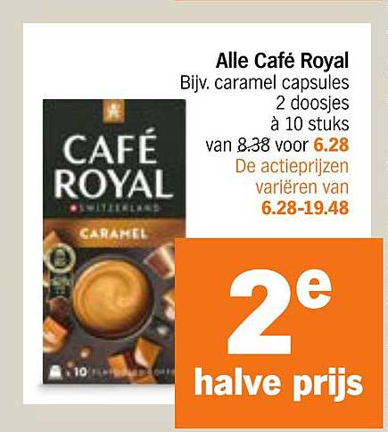 Alle Café Royal Bijv. caramel capsules 2 doosjes à 10 stuks