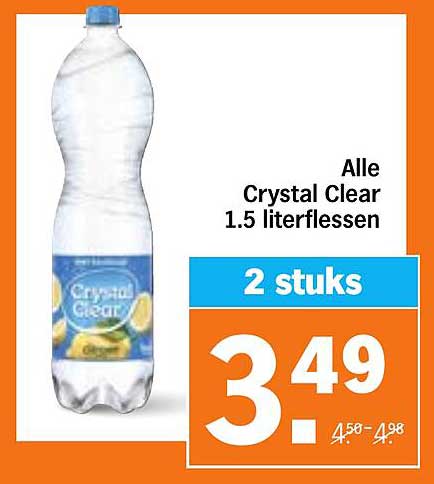 Alle Crystal Clear 1.5 literflessen