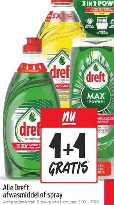 Alle Dreft afwasmiddel of spray